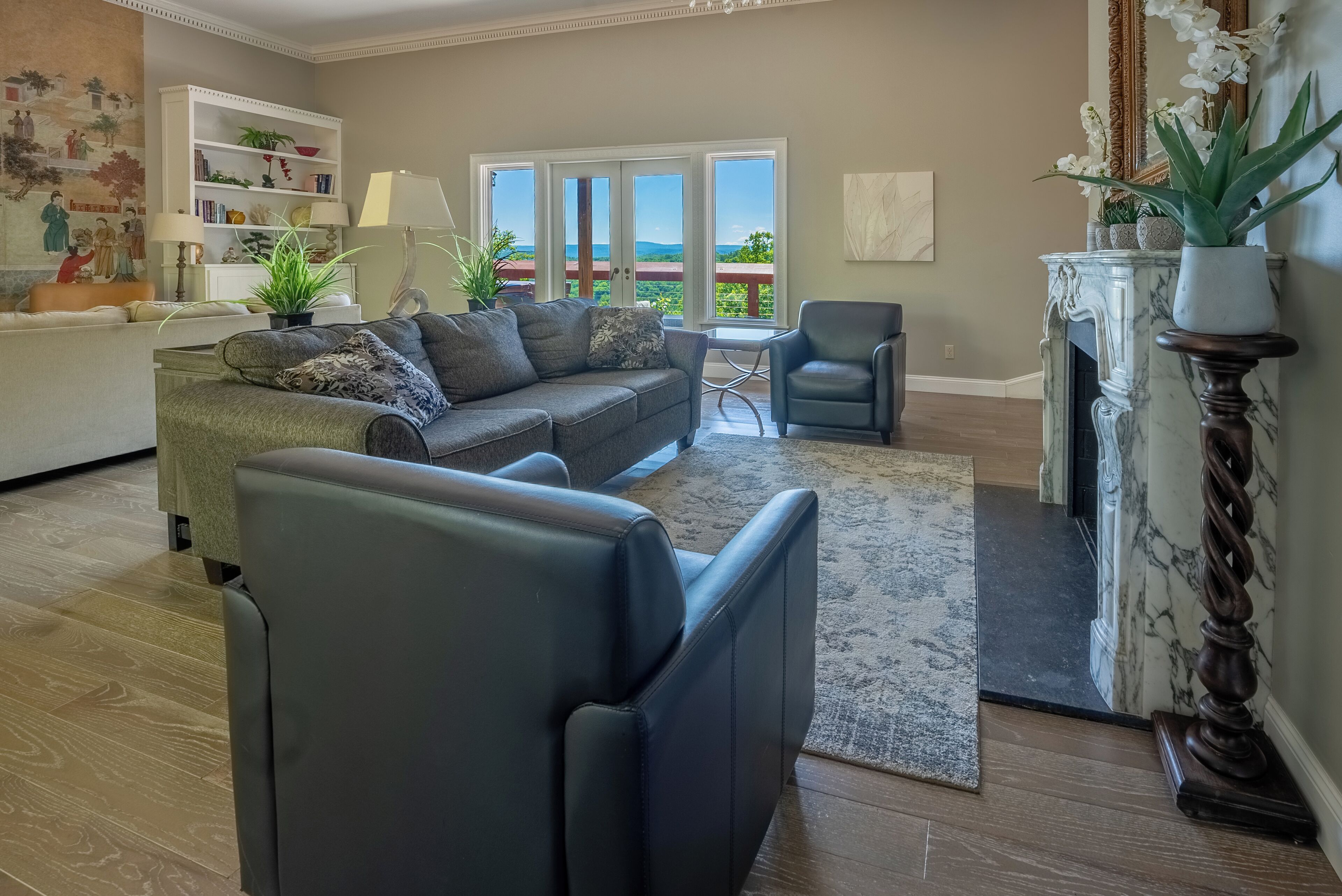 电视、壁炉、立体声音响