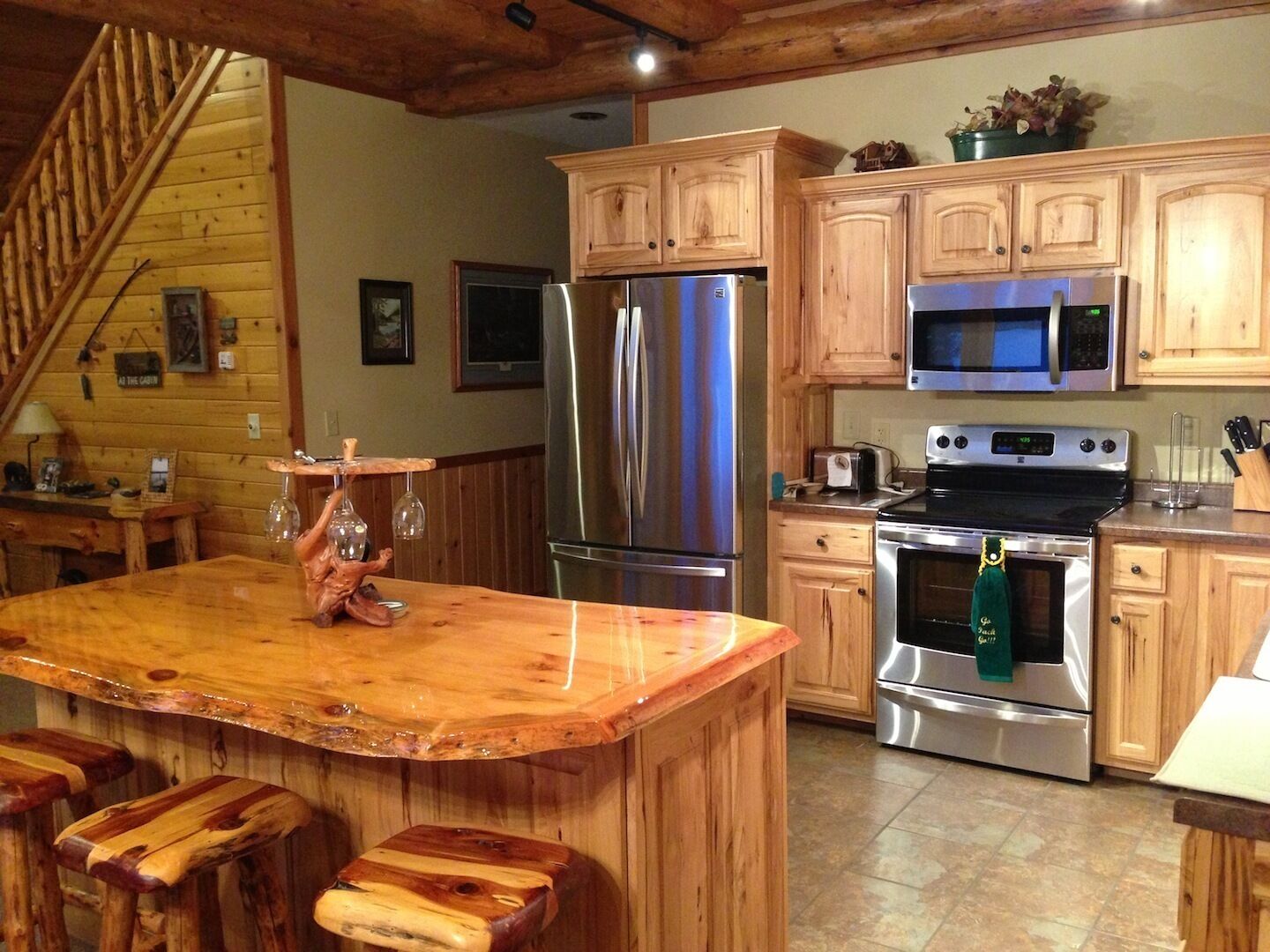 Custom Waterfront  full  Log Home State Licensed