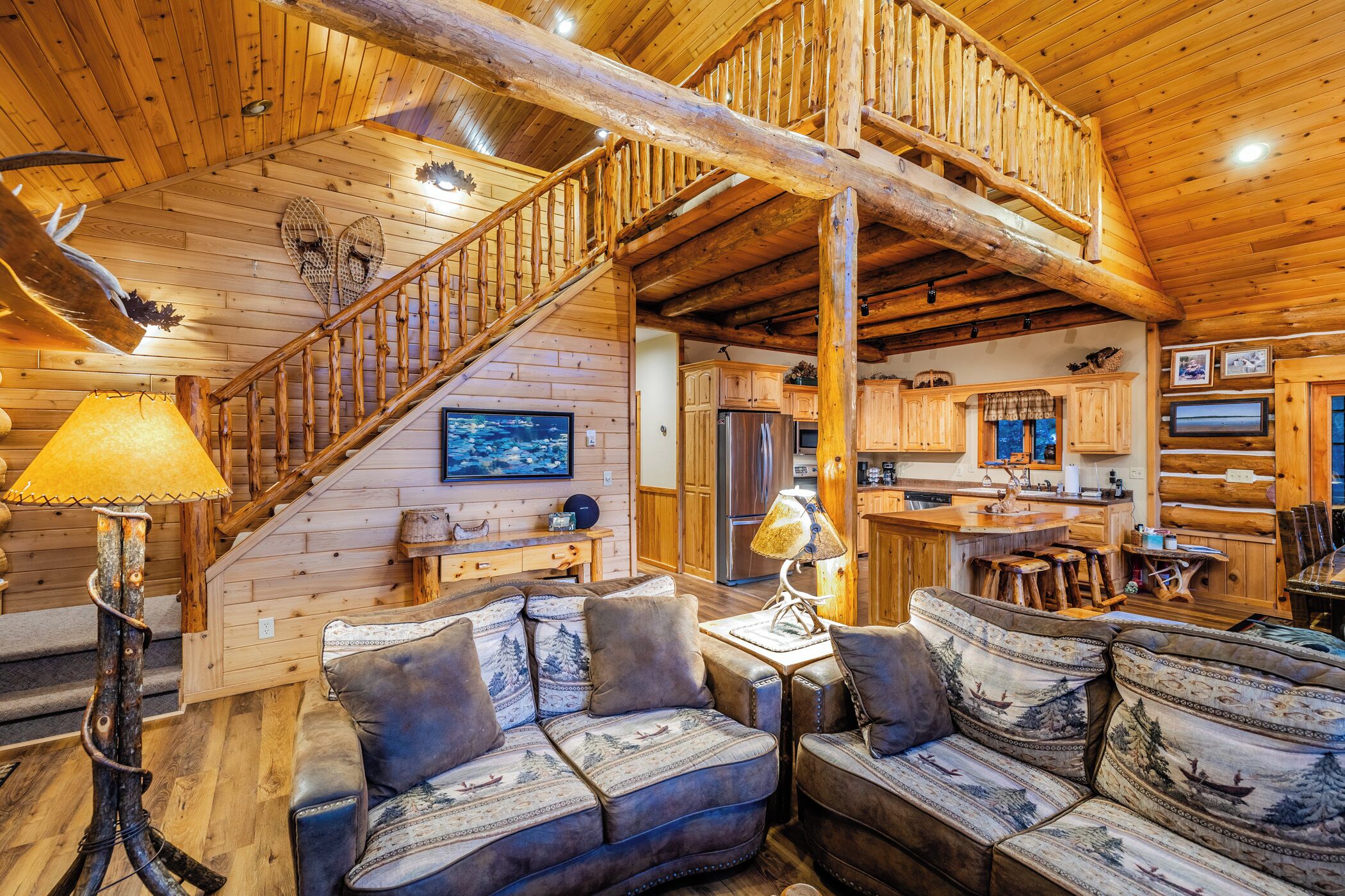 Smart TV, fireplace, DVD player, books