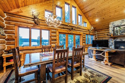 Custom Waterfront  full  Log Home State Licensed