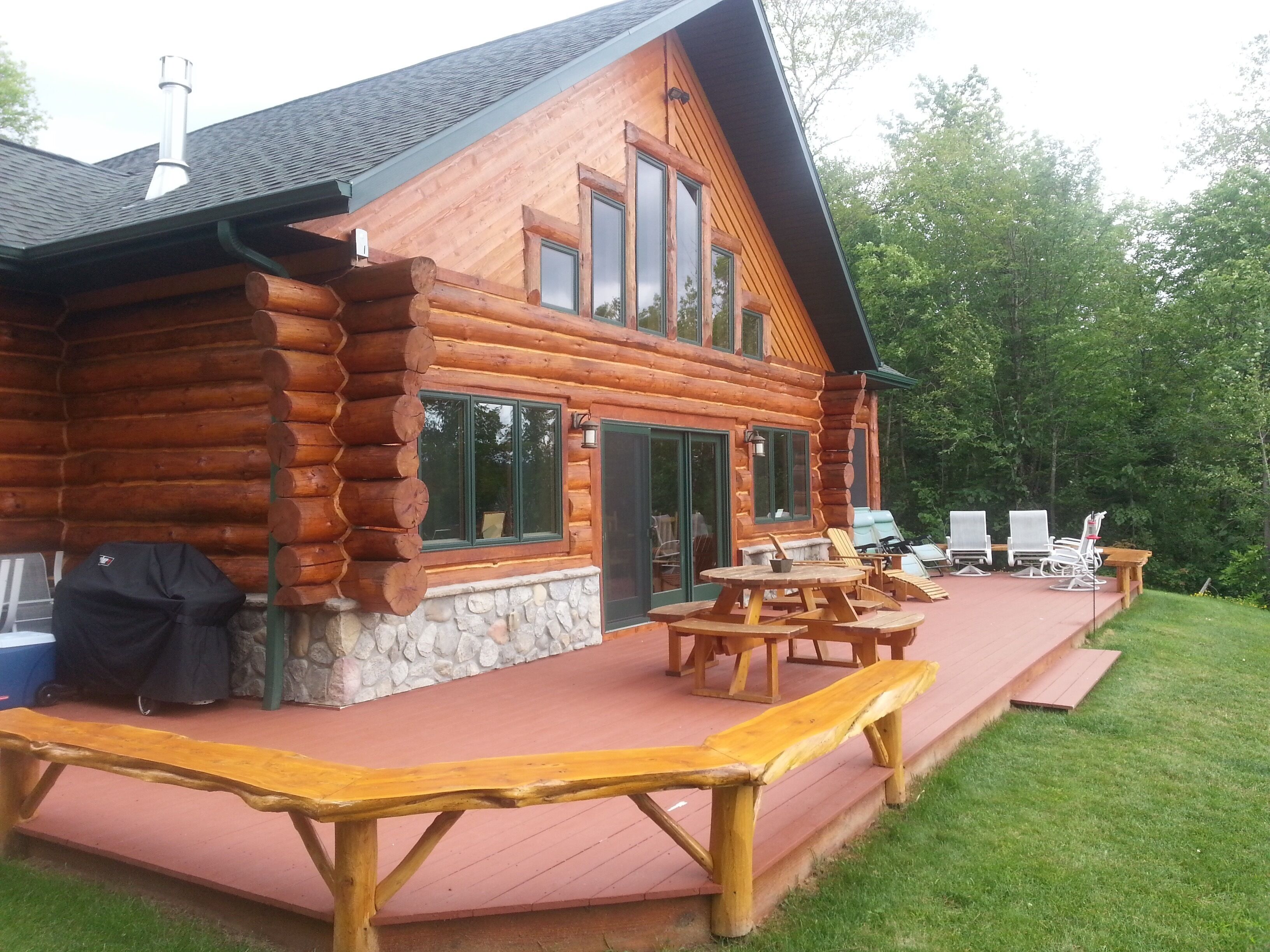 Custom Waterfront  full  Log Home State Licensed