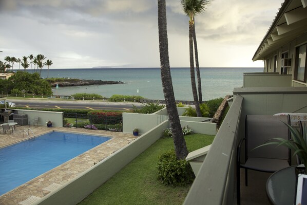 Outdoor pool, a heated pool - Shores of Maui - Ocean View- Top Floor Unit--Spacious! AC & WiFi (Kihei)