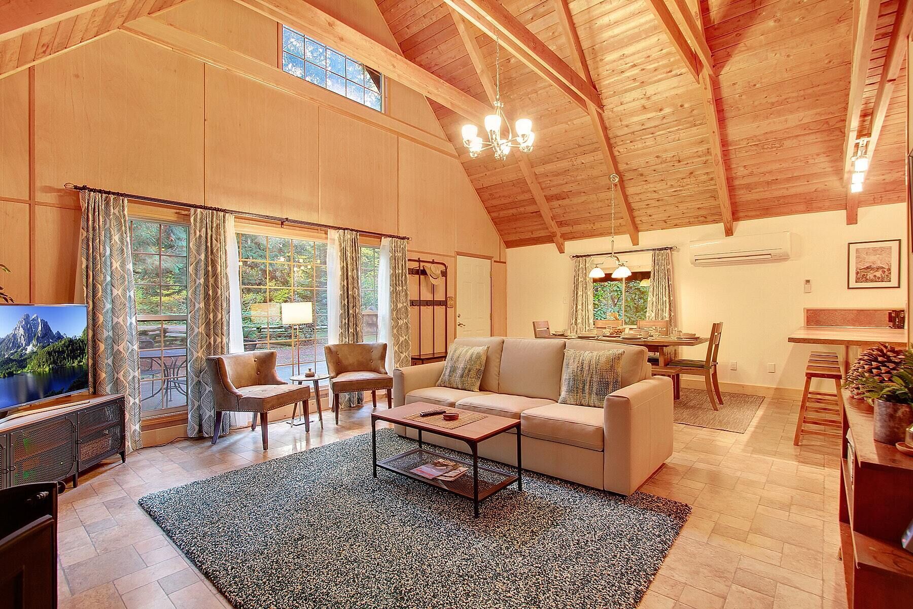 Smart TV, fireplace, video games, books