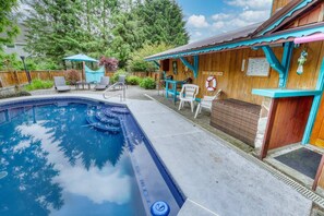 A heated pool