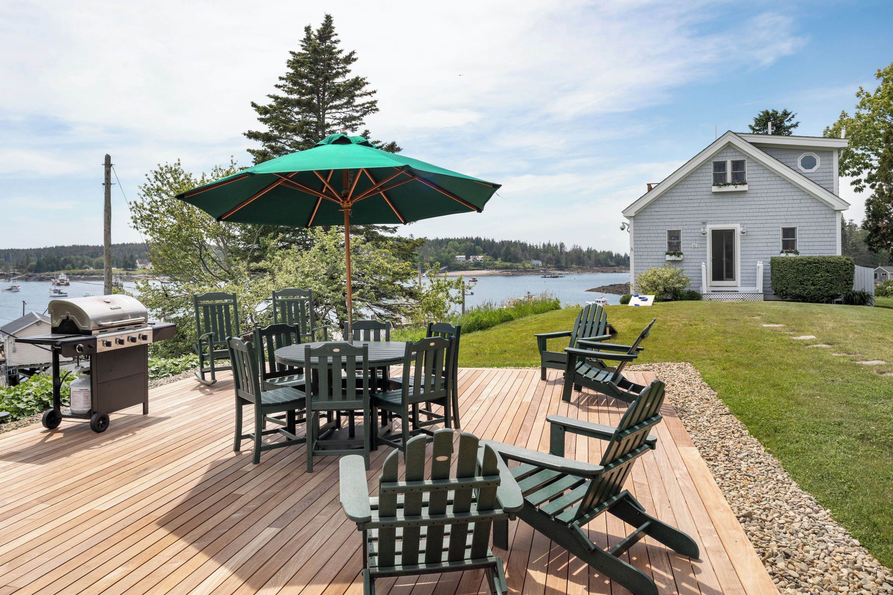 Raspberry Cottage: Above Port Clyde Village, Ocean Front Cottage, with Views of the Harbor