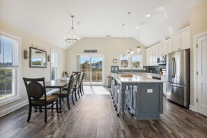 Fridge, microwave, oven, stovetop - 4704- Shell Yeah,  Private Heated Pool, Hot Tub, Direct Beach Access, and Game Room (Southern Shores)