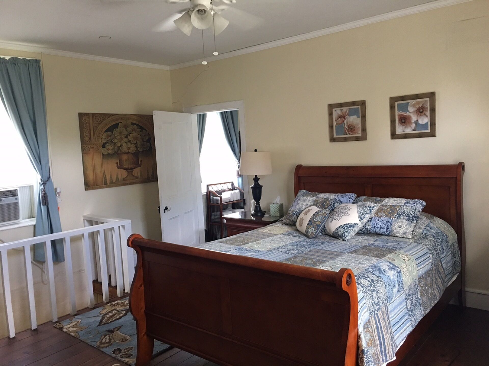 Beautiful 1815 cottage with solid beams, slate floor and two fireplaces.  