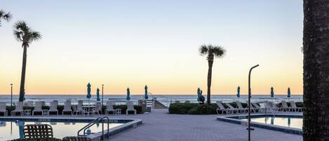 Outdoor pool, a heated pool
