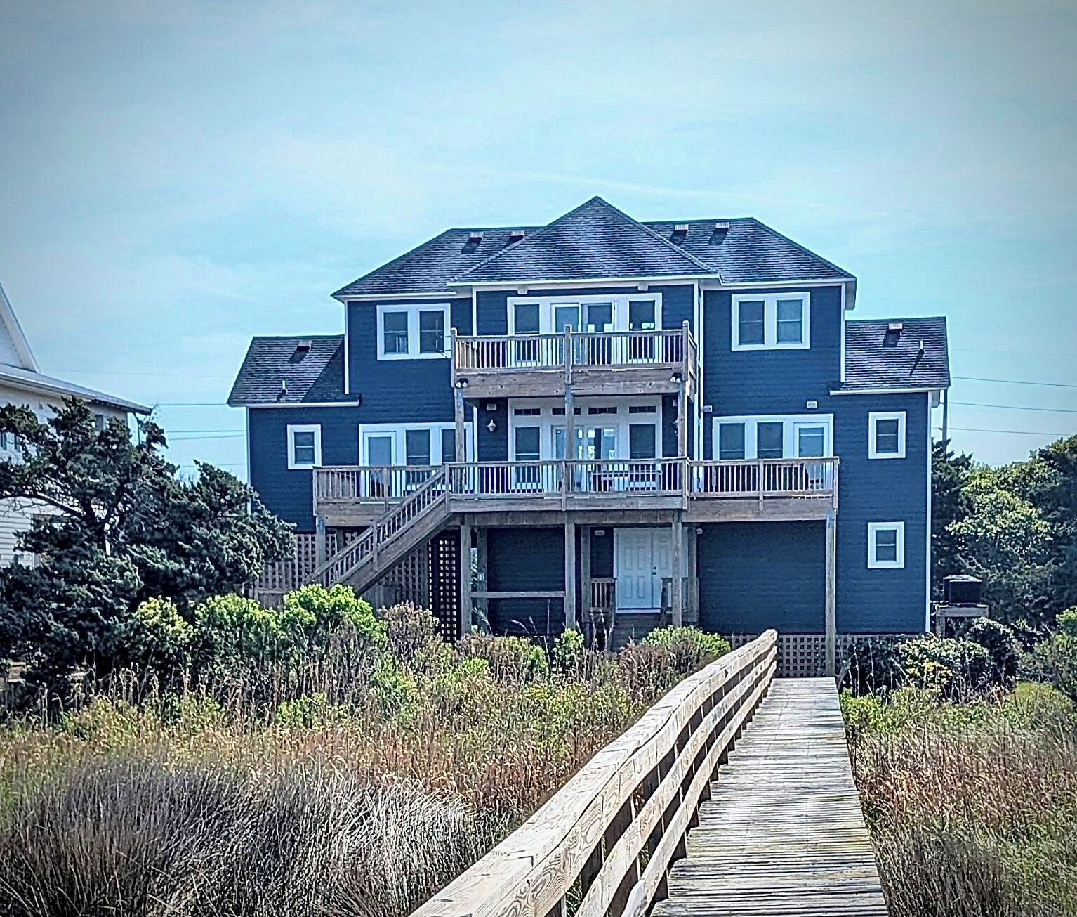 View of house from Sound side pier.