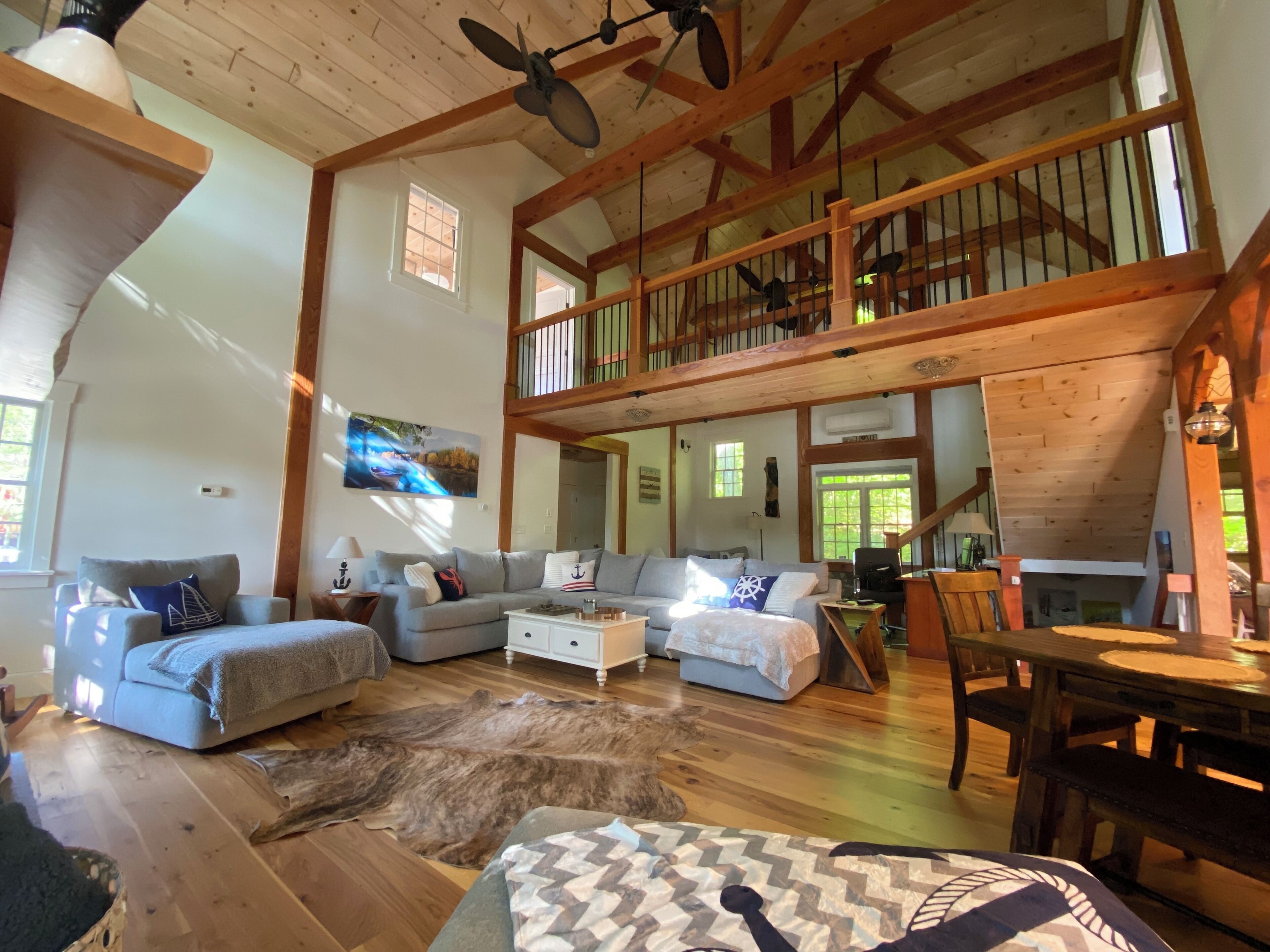 Smart TV, fireplace, toys, books