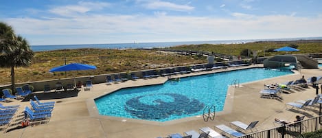 A heated pool