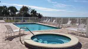 Outdoor pool, a heated pool - Popular Beachfront Condo w/ Pool & Beach Gear Provided, Oceanside Unit 406 (Indian Rocks Beach)