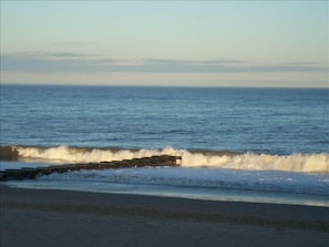 Beach nearby, sun-loungers