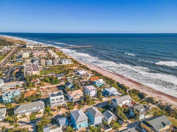 Beach nearby - Sea Beach House 14-C Ocean side 3 bedroom private townhouse pet friendly (ST. AUGUSTINE)