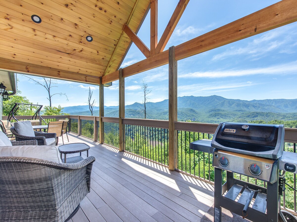 Photo 50 of Stunning Mountainside Cabin with Panoramic Views, Hot Tub, Game Room + Pool Acce