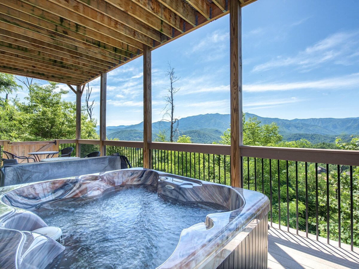 Photo 62 of Stunning Mountainside Cabin with Panoramic Views, Hot Tub, Game Room + Pool Acce