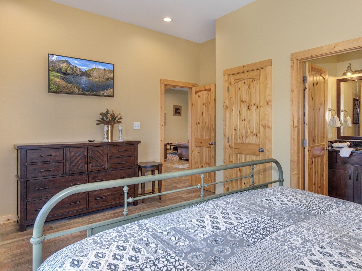 Photo 73 of Stunning Mountainside Cabin with Panoramic Views, Hot Tub, Game Room + Pool Acce