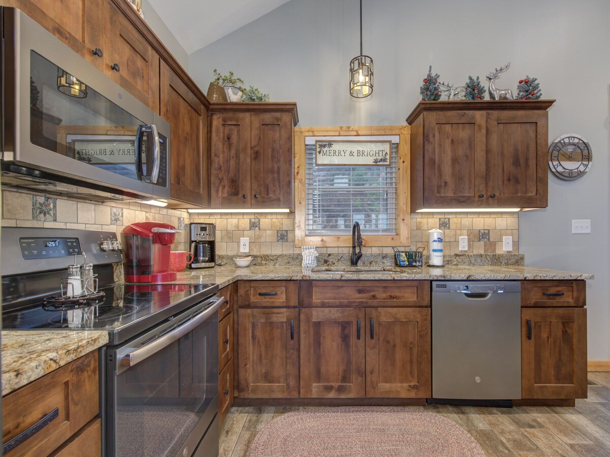 Photo 56 of Stunning Mountainside Cabin with Panoramic Views, Hot Tub, Game Room + Pool Acce