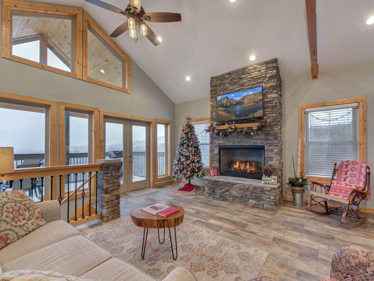 Photo 81 of Stunning Mountainside Cabin with Panoramic Views, Hot Tub, Game Room + Pool Acce