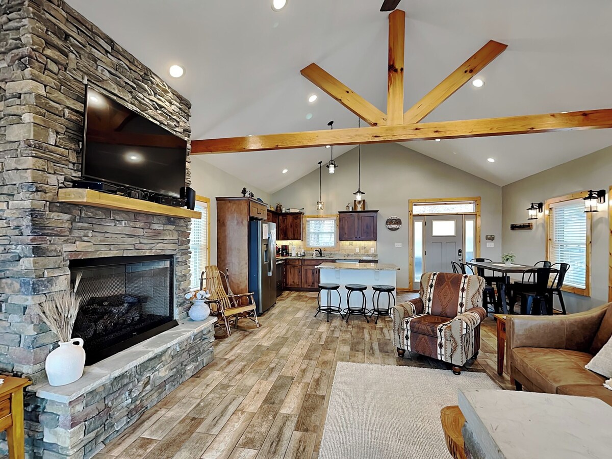 Photo 52 of Stunning Mountainside Cabin with Panoramic Views, Hot Tub, Game Room + Pool Acce