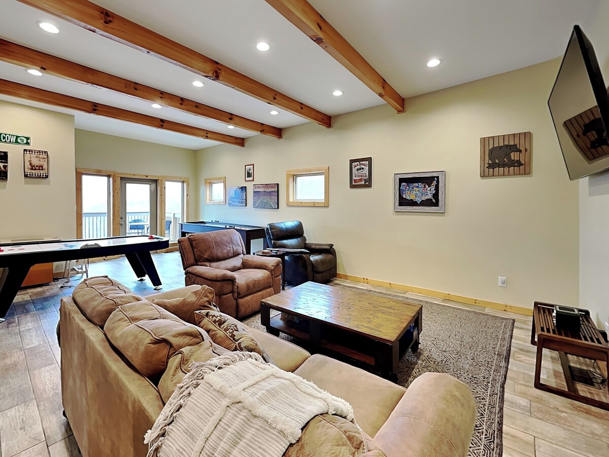 Photo 66 of Stunning Mountainside Cabin with Panoramic Views, Hot Tub, Game Room + Pool Acce