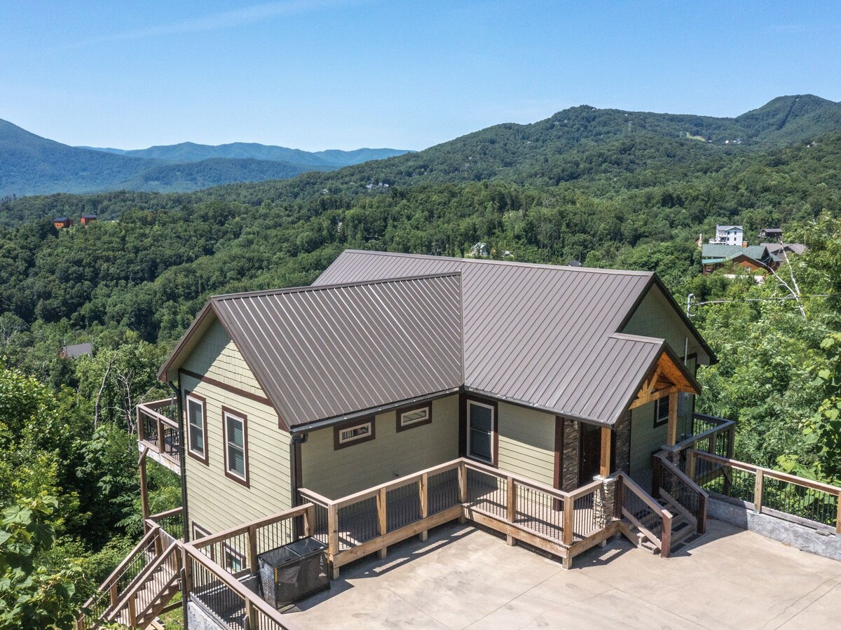 Photo 82 of Stunning Mountainside Cabin with Panoramic Views, Hot Tub, Game Room + Pool Acce