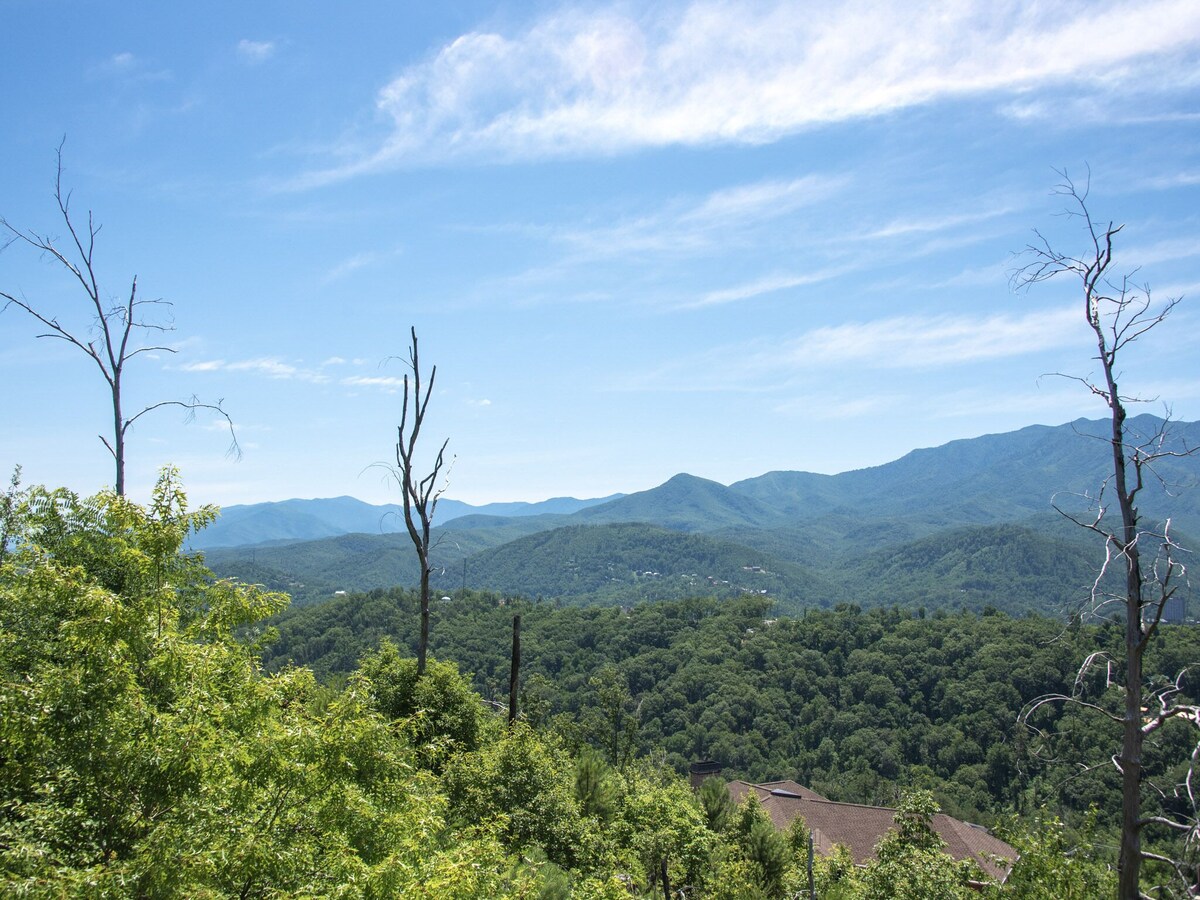Photo 64 of Stunning Mountainside Cabin with Panoramic Views, Hot Tub, Game Room + Pool Acce