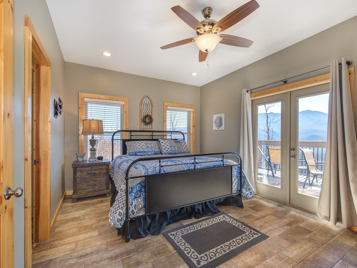 Photo 69 of Stunning Mountainside Cabin with Panoramic Views, Hot Tub, Game Room + Pool Acce