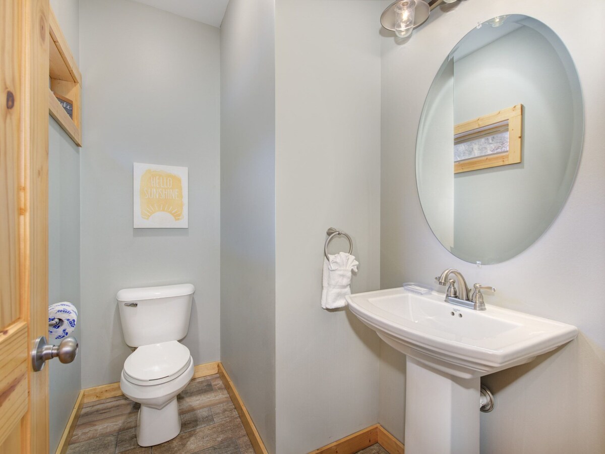 Photo 75 of Stunning Mountainside Cabin with Panoramic Views, Hot Tub, Game Room + Pool Acce