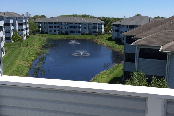 Sanibel Village Pond from the Top Floor Private Deck.