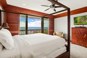 2 bedrooms, in-room safe, desk, iron/ironing board - Poipu Kapili 54 - Air Conditioned OCEANFRONT Townhome - Can't beat our views (Koloa)