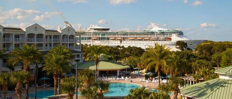 Outdoor pool, a heated pool