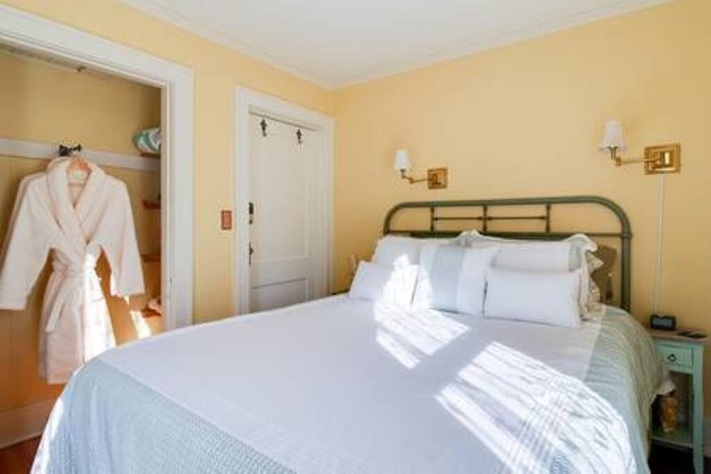 2 bedrooms, desk, blackout drapes, iron/ironing board