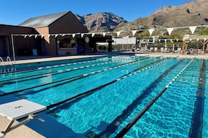 Outdoor pool, a heated pool