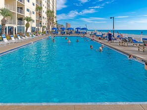 A heated pool - ~Beautiful 10th Floor Affordable Beachfront 2B/2B Condo At Regency Towers~ (Panama City Beach)