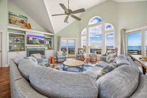 Smart TV, DVD player, ping pong - Premier Oceanfront Dog Friendly Home with Private Pool, Hot Tub, and Game Room (Frisco)