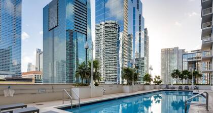 Condo confortable Ă Brickell avec 2 lits king size