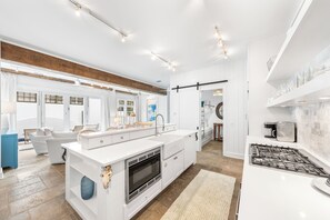 Fridge, microwave, oven, stovetop - Hope Town Haven Cottage - Plunge Pool/Summer Kitchen, Steps from Town Center (Panama City Beach)