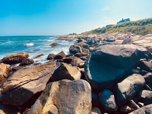 Sun-loungers, beach towels