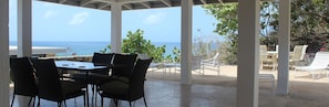 Looking southwest from the covered patio. Great place for family gathering.