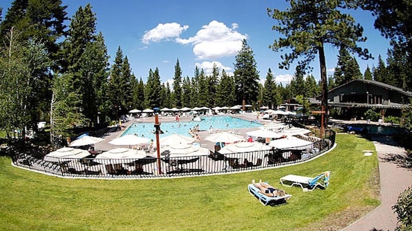Outdoor pool, a heated pool