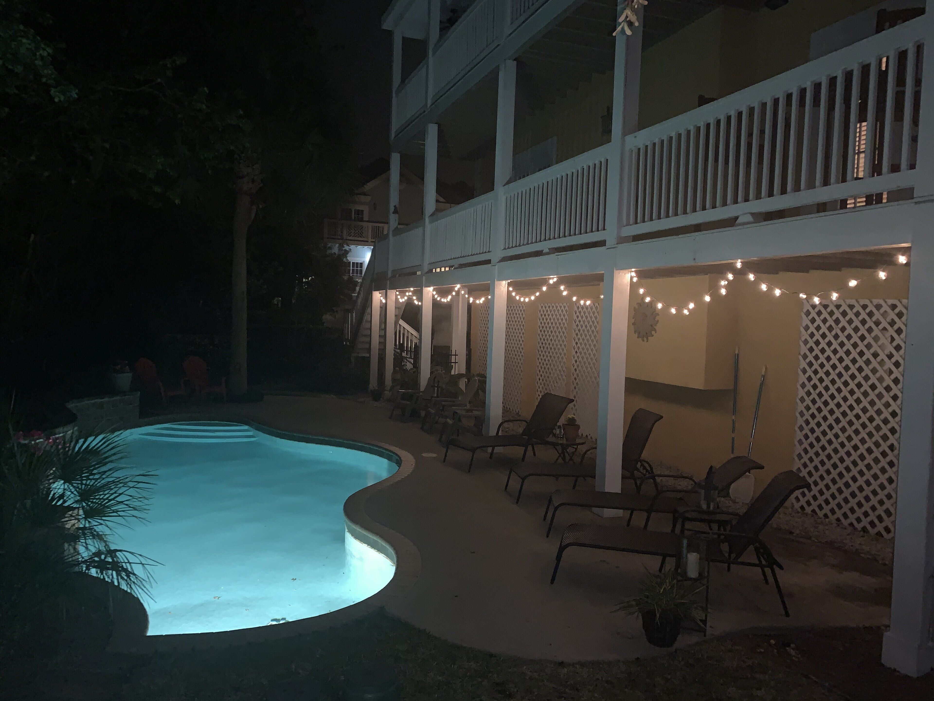 Outdoor pool, a heated pool
