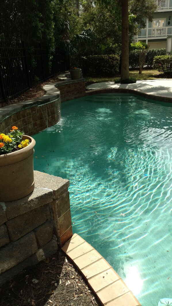 Outdoor pool, a heated pool - Summer discounts! Book now! Beautiful pool/patio. Short walk to beach! (Hilton Head Island)