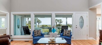 Huge oceanfront pet friendly home with large yard