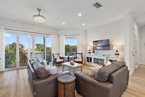 TV, DVD player, offices - Oceanfront 5BR with Two Primary Suites + Deck (Ponte Vedra Beach)