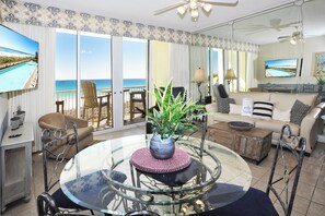 TV, DVD player, stereo