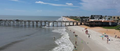 On the beach, beach towels