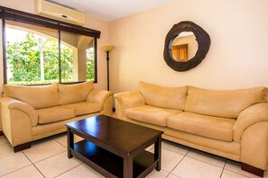 TV, offices - Cozy Ground-Floor Condo w/ Community Pool, Rancho & Lush Garden Views (Santa Cruz)