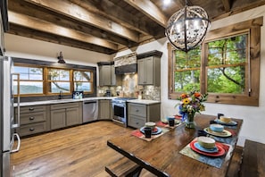Fridge, microwave, oven, dishwasher - Already There | Custom Mountain Home in Blue Ridge (Blue Ridge)