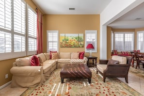 Smart TV, caminetto, lettore DVD